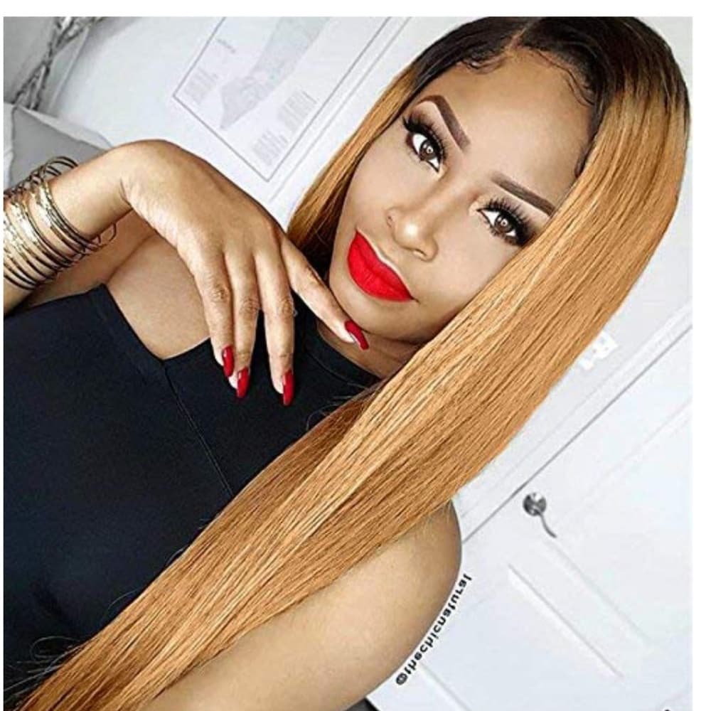 Ombre Dark Blonde Lace Front Wig - Thumbnail 7