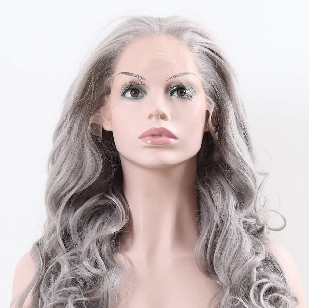 Gray Beauty Waves Lace Front Wig - Thumbnail 4