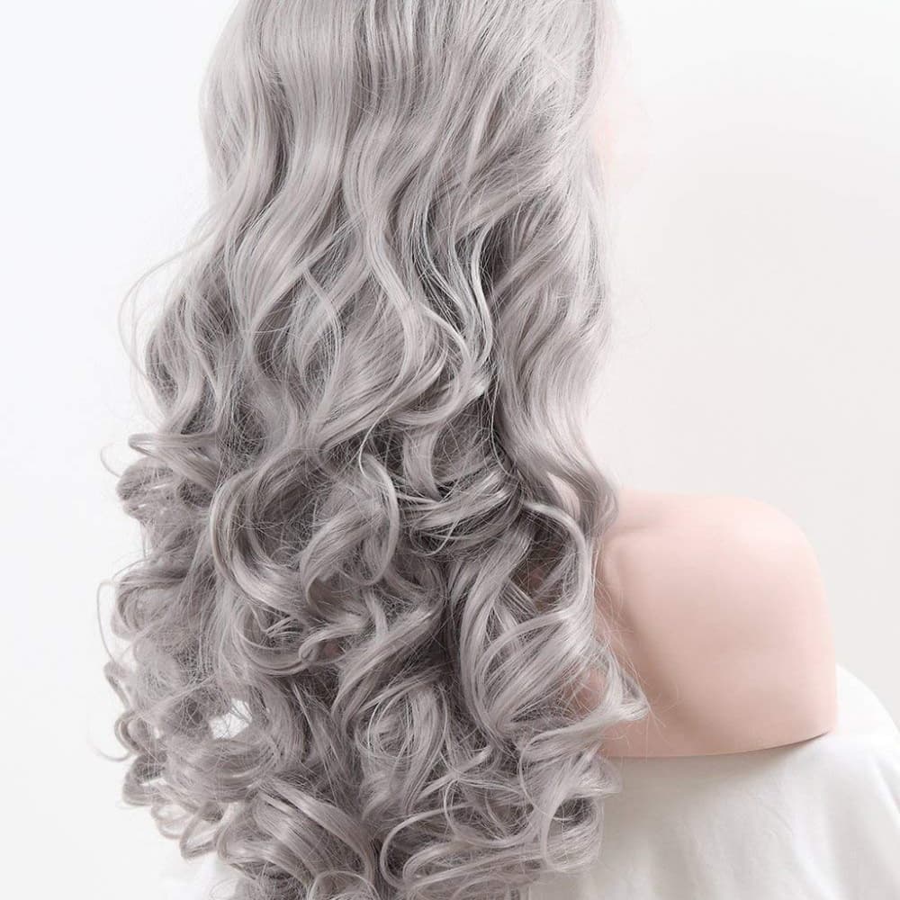 Gray Beauty Waves Lace Front Wig - Thumbnail 3