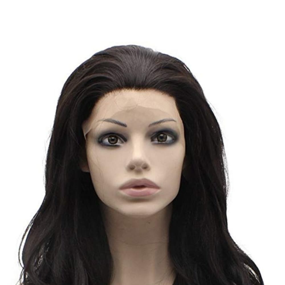 Dark Brown Wavy Lace Front Wig - Thumbnail 3