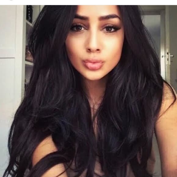 Dark Brown Wavy Lace Front Wig - Thumbnail 7