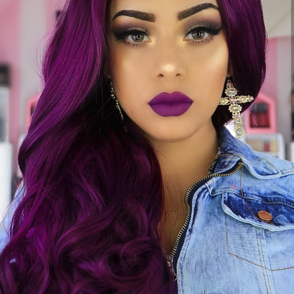 Purple Beauty Lace Front Wig - Thumbnail 3