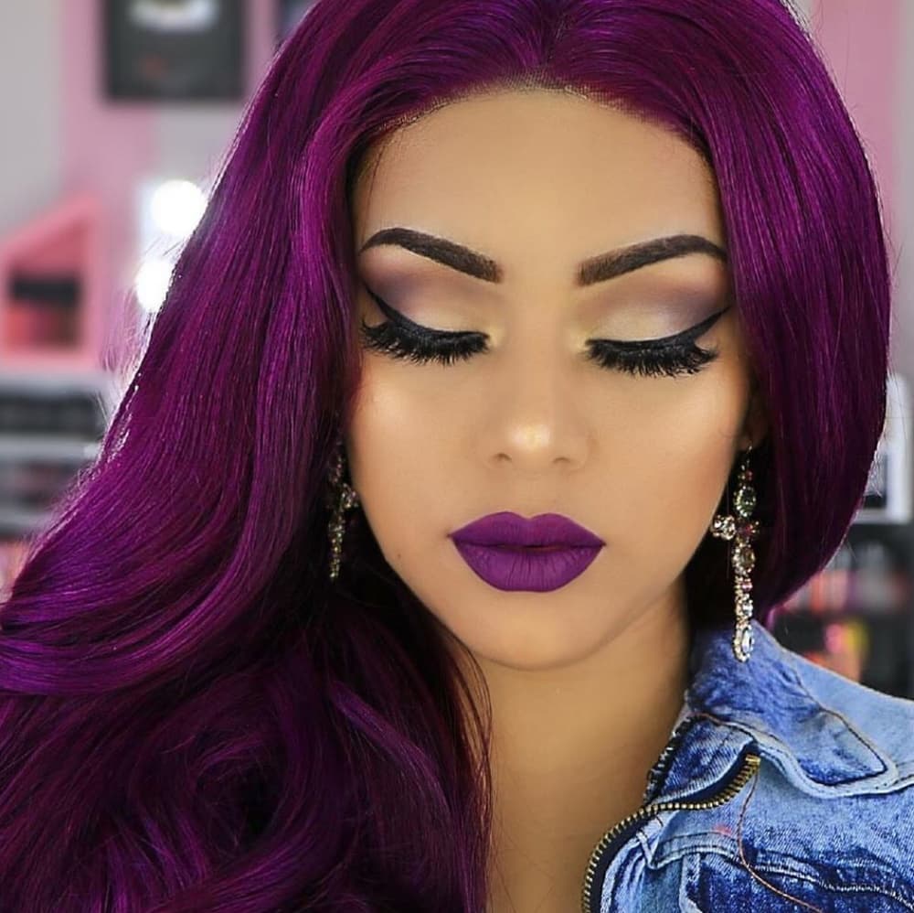 Purple Beauty Lace Front Wig - Thumbnail 2