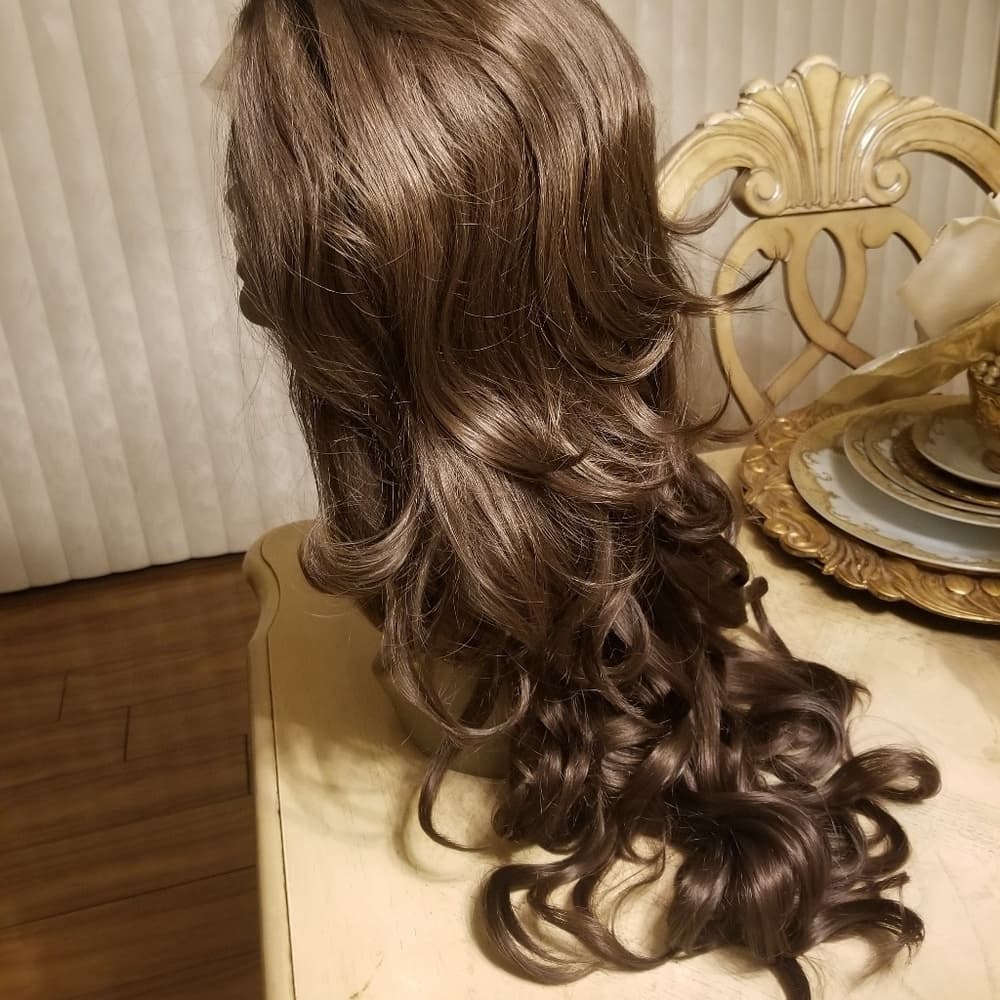 Brown Beauty Wavy Lace Front Wig - Thumbnail 7