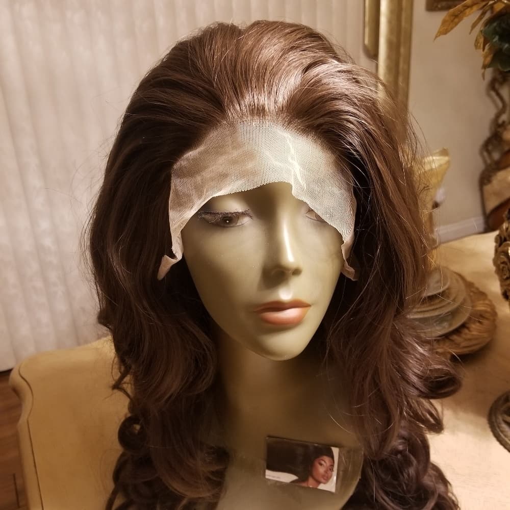 Brown Beauty Wavy Lace Front Wig - Thumbnail 5