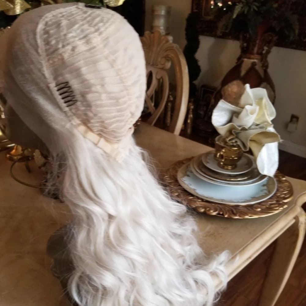 Pale Blonde Lace Front Wig - Thumbnail 4