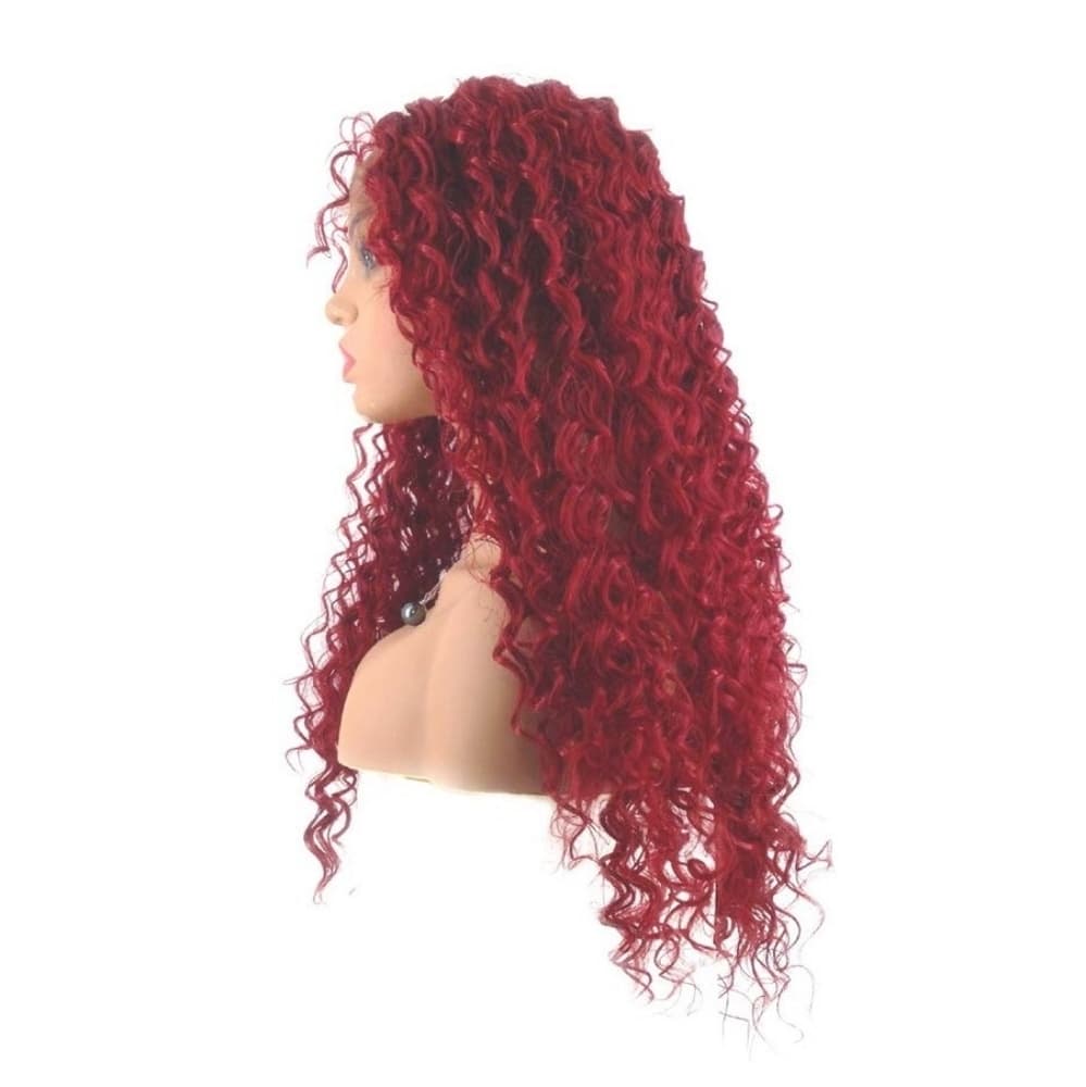 Red Waterwave Beauty Lace Front Wig - Thumbnail 4