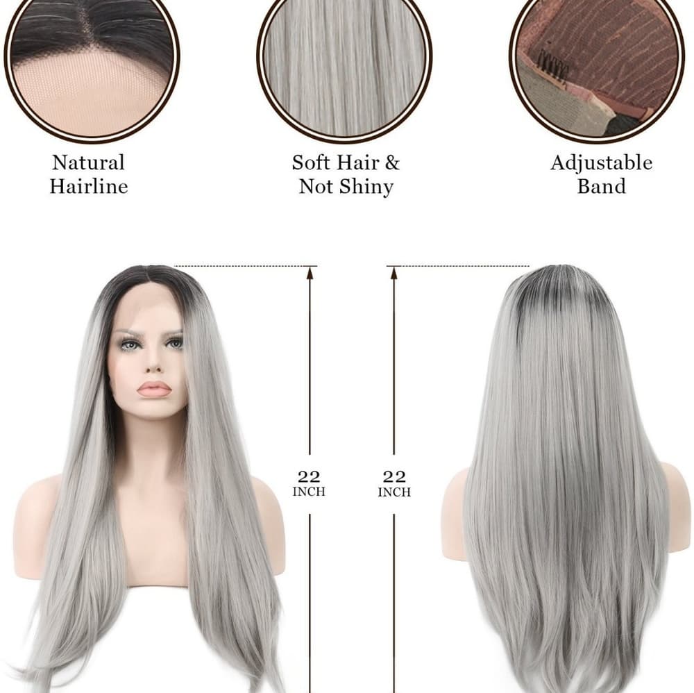 Ombre Gray Lace Front Wig