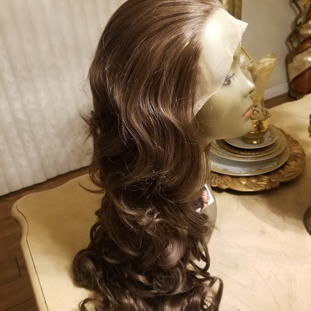 Brown Beauty Wavy Lace Front Wig - Thumbnail 2