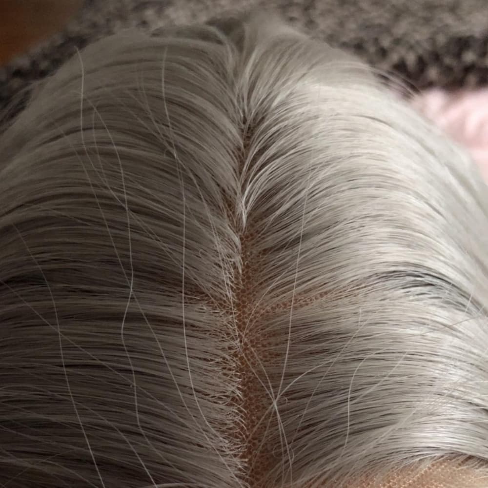 Gray Ash Blonde Lace Front Wig - Thumbnail 2