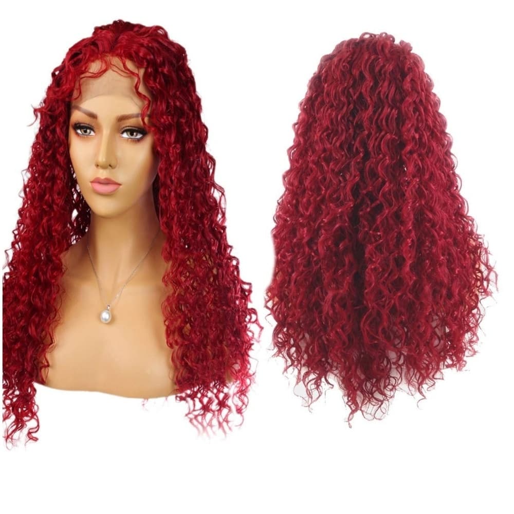 Red Waterwave Beauty Lace Front Wig - Thumbnail 5