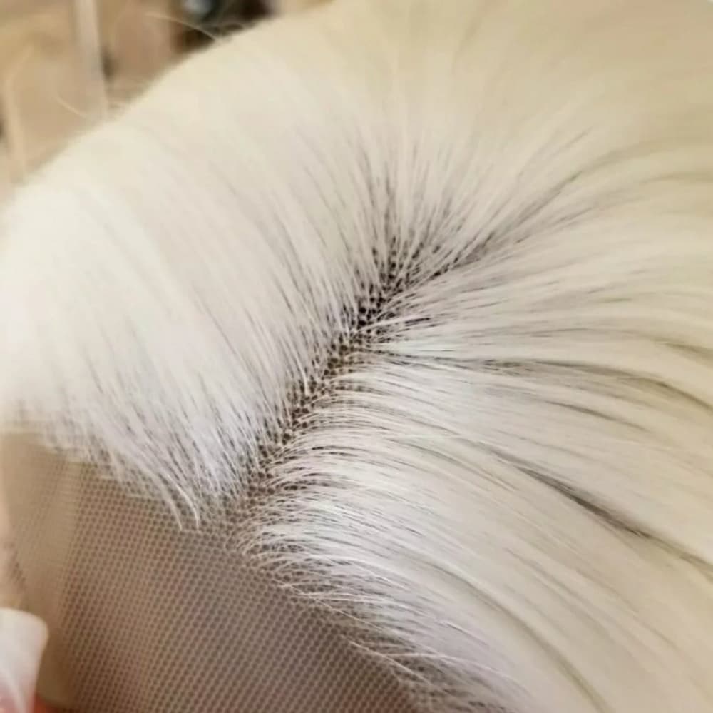 White Blonde Lace Front Wig - Thumbnail 2