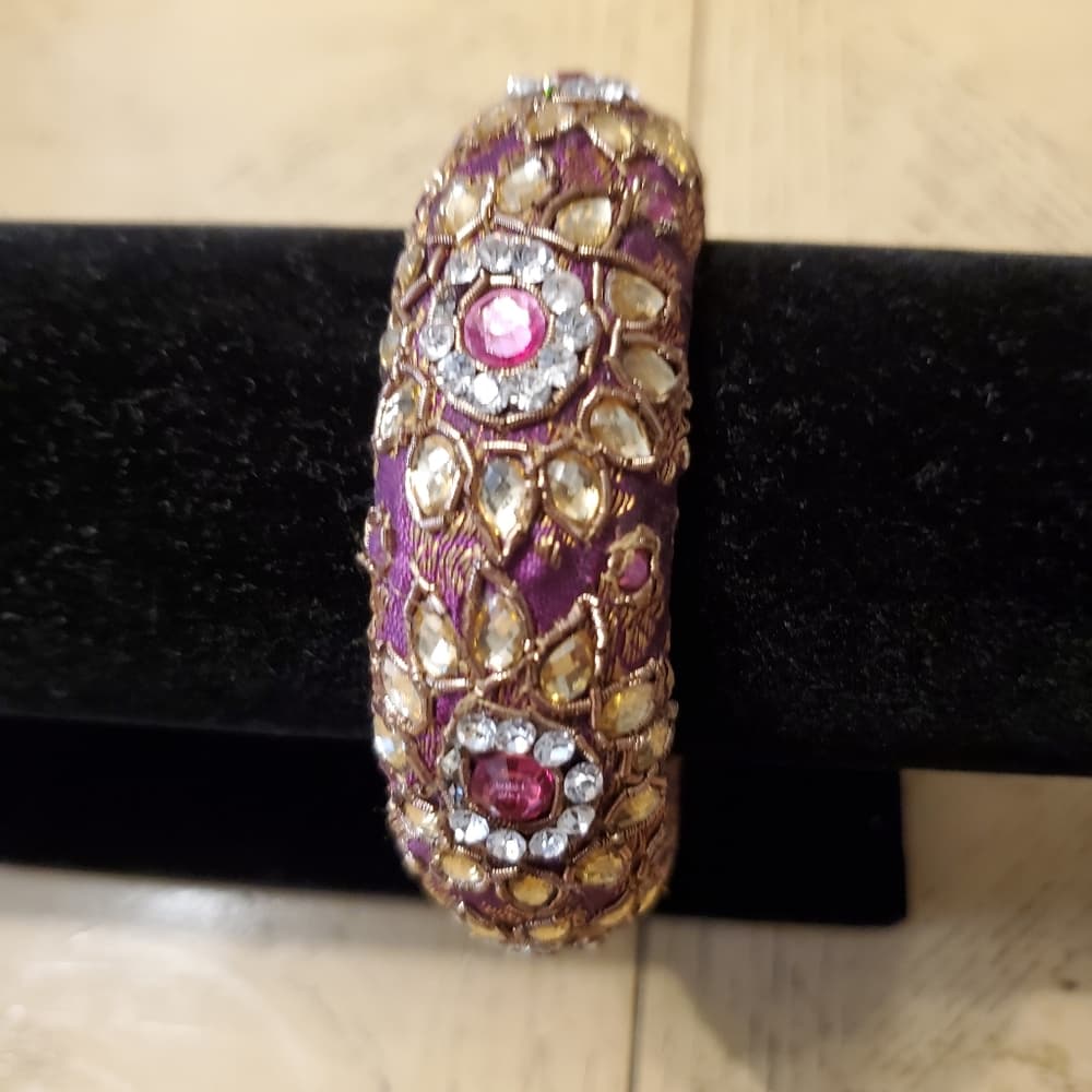 Vintage Purple and Gold Bracelet - Thumbnail 2
