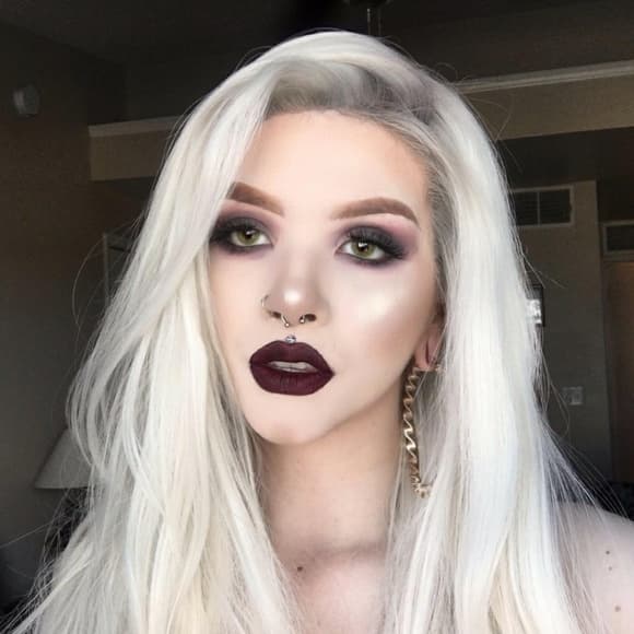 White Blonde Lace Front Wig - Thumbnail 5