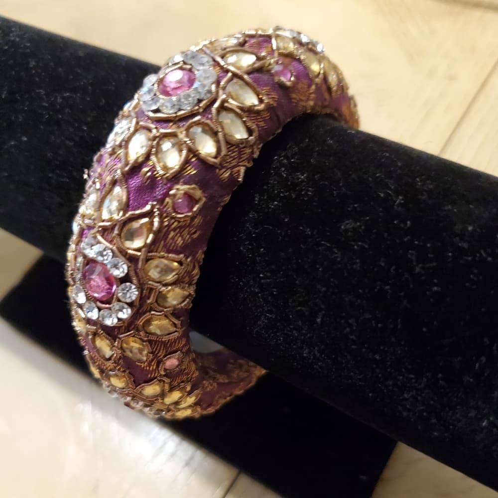Vintage Purple and Gold Bracelet - Thumbnail 3