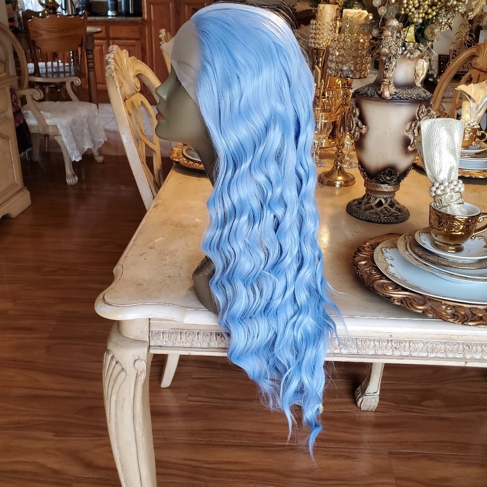Light Blue Beauty Lace Front Wig - Thumbnail 4