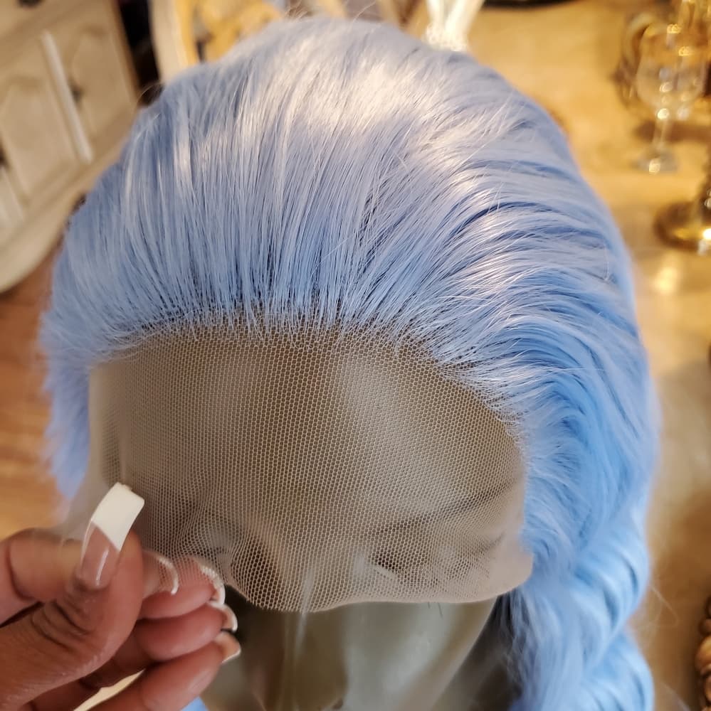 Light Blue Beauty Lace Front Wig - Thumbnail 7