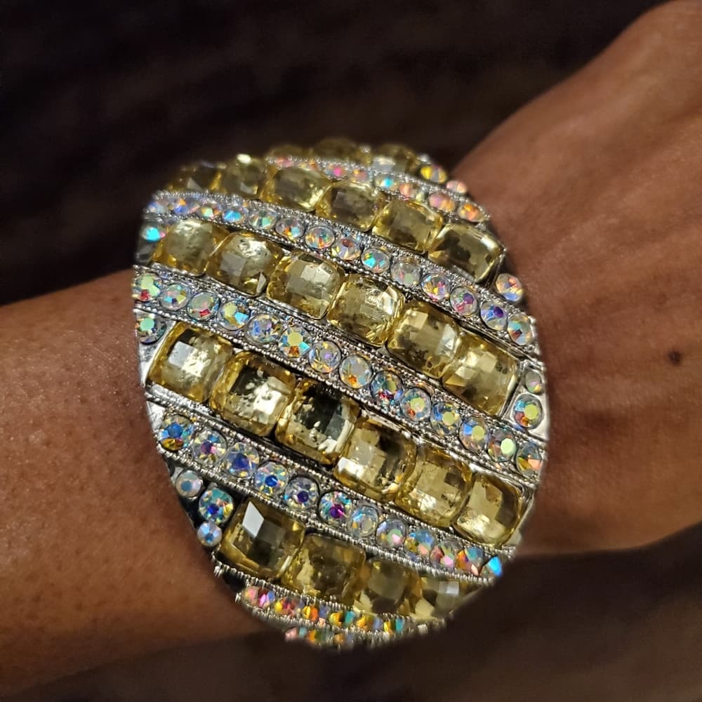 Vintage Beautiful Gold Silver Bracelet - Thumbnail 2