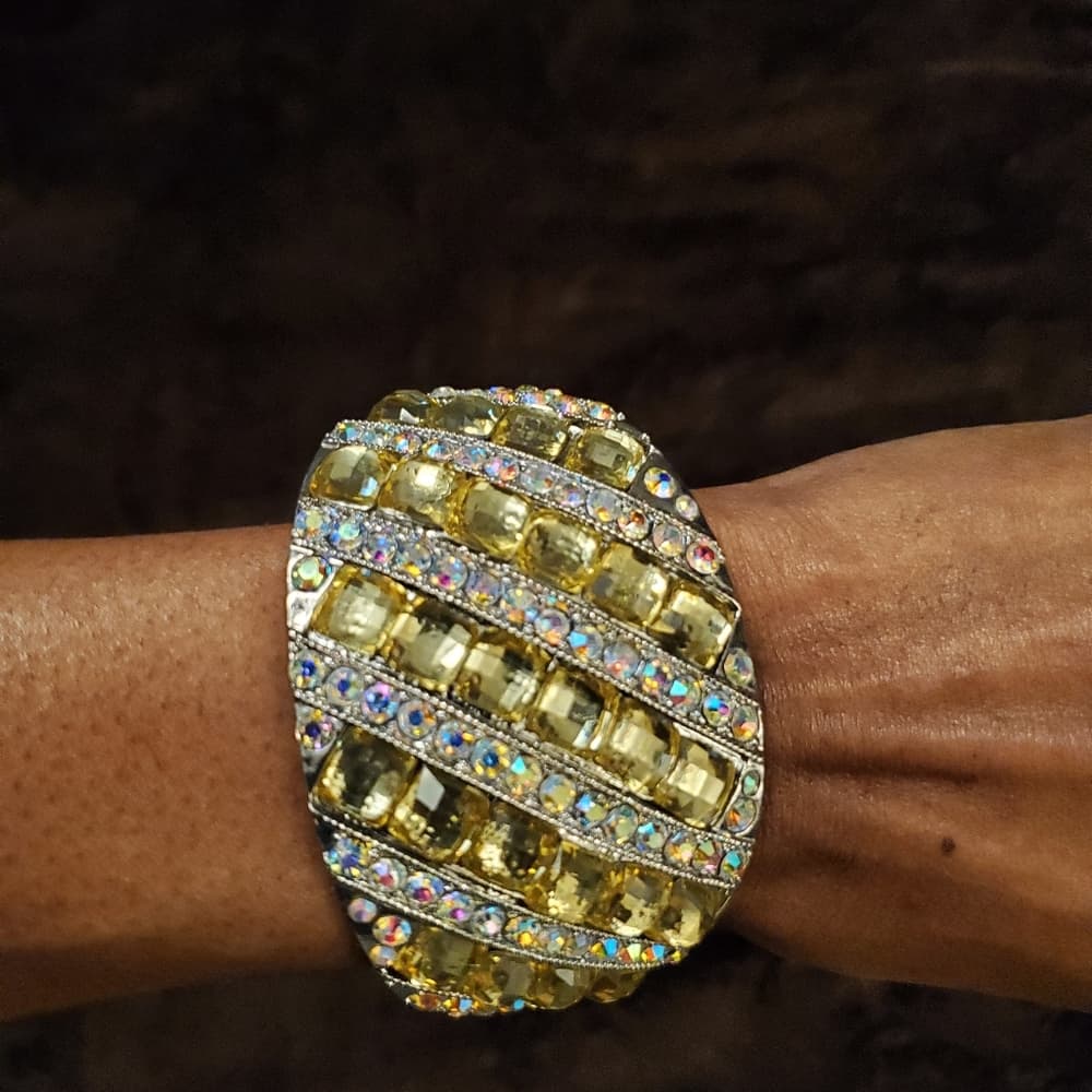Vintage Beautiful Gold Silver Bracelet - Thumbnail 5