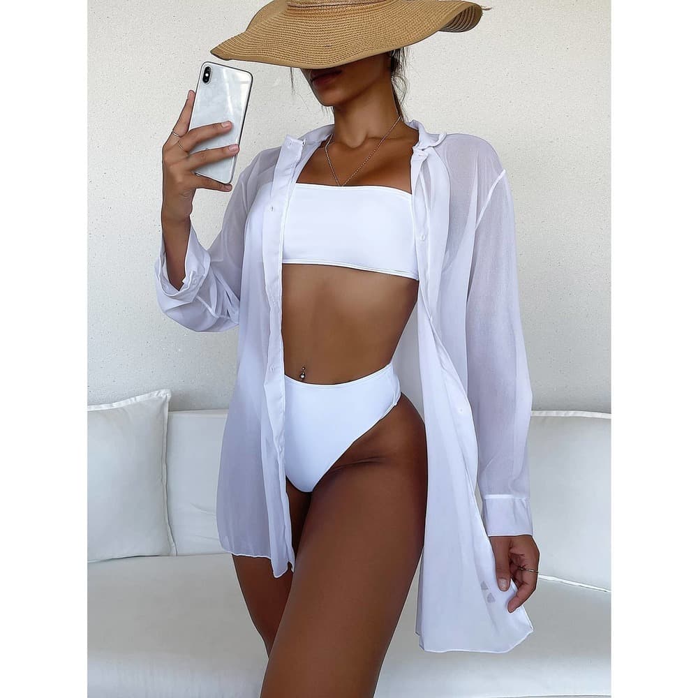 Plain Open Front Kimono - Thumbnail 11