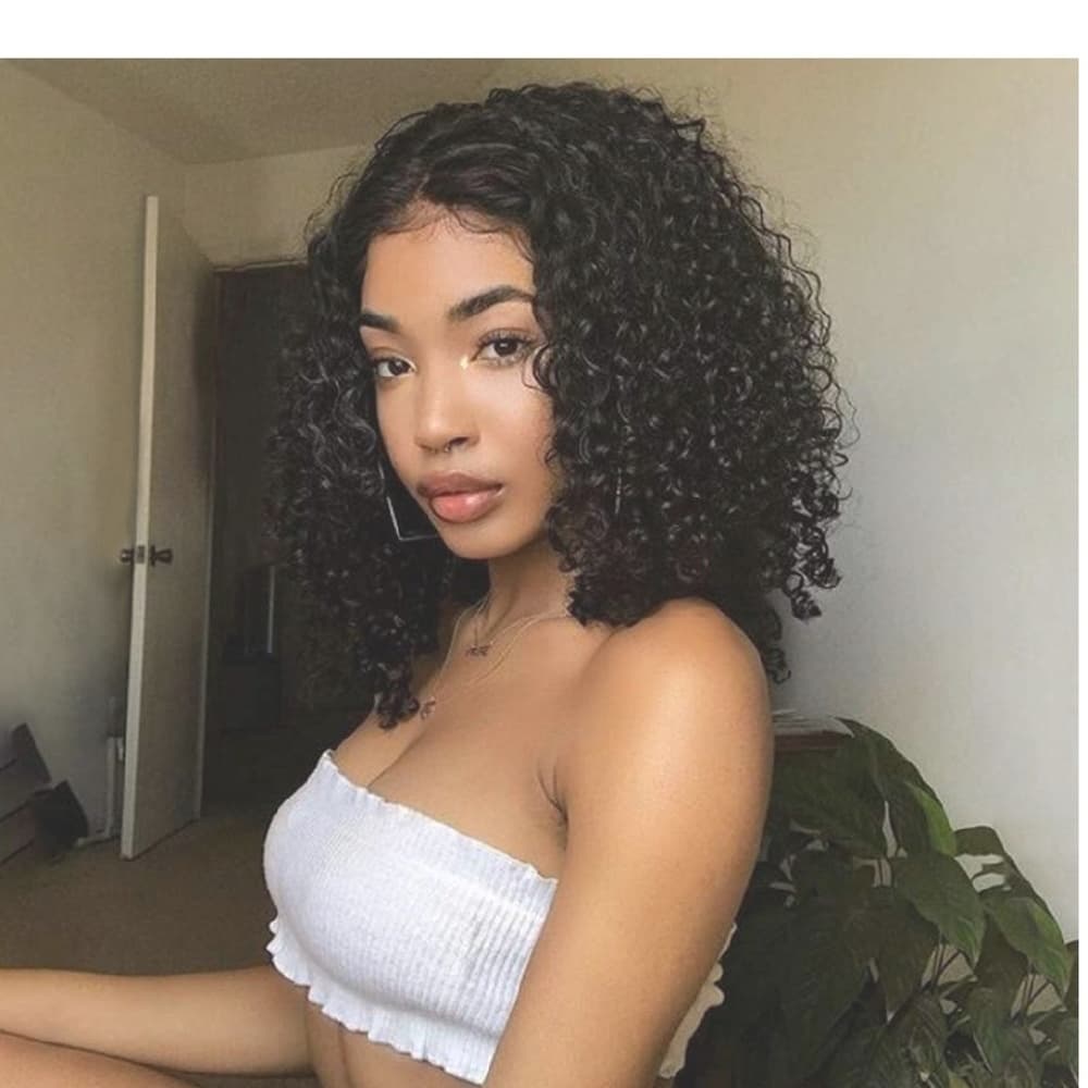 Brazilian Curly Lace Front Wig 14-16 inches!! - Thumbnail 5