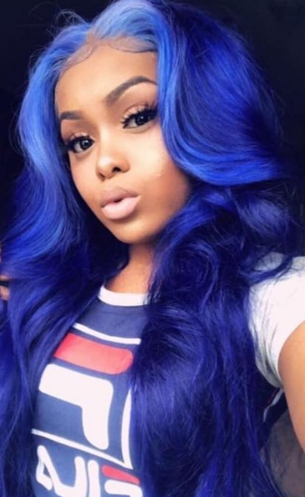 Blue Beauty Lace Front Wig 24 inches