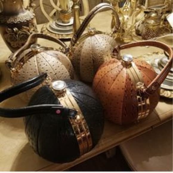 Cream Basketball Purse - Thumbnail 2