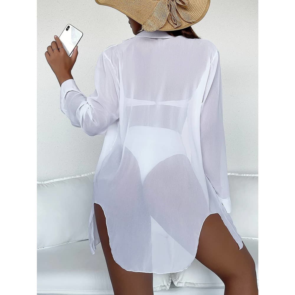Plain Open Front Kimono - Thumbnail 8