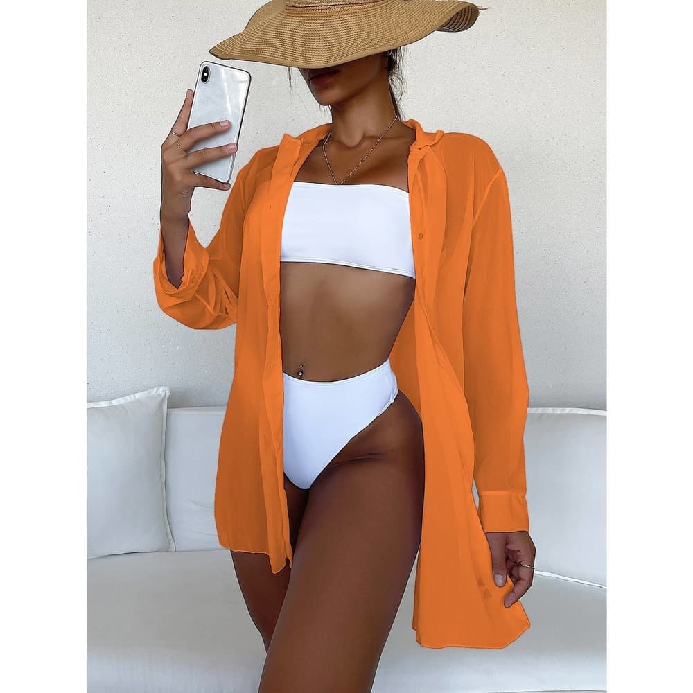 Plain Open Front Kimono - Thumbnail 2