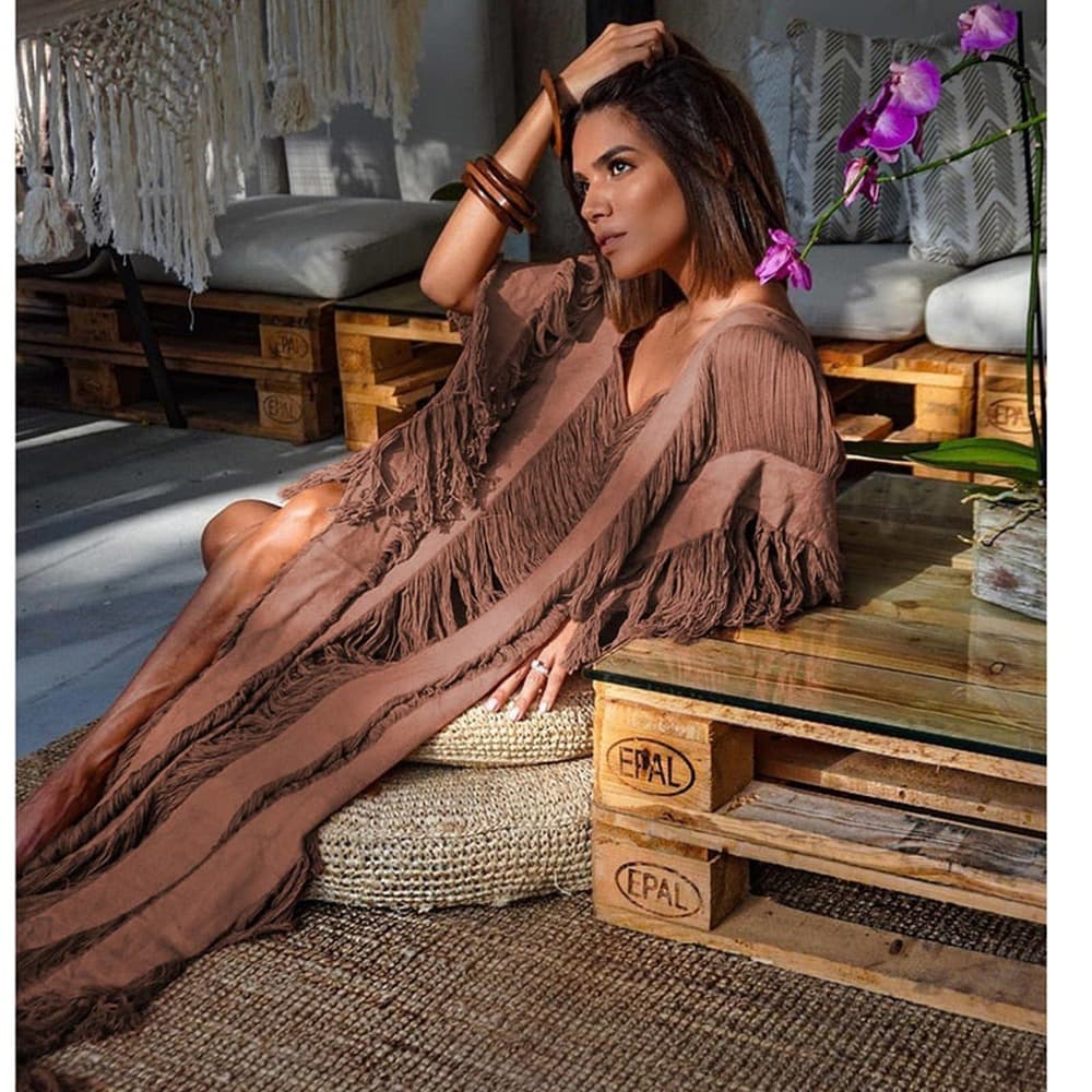 Crochet Tunic Bikini Cover-ups - Thumbnail 3