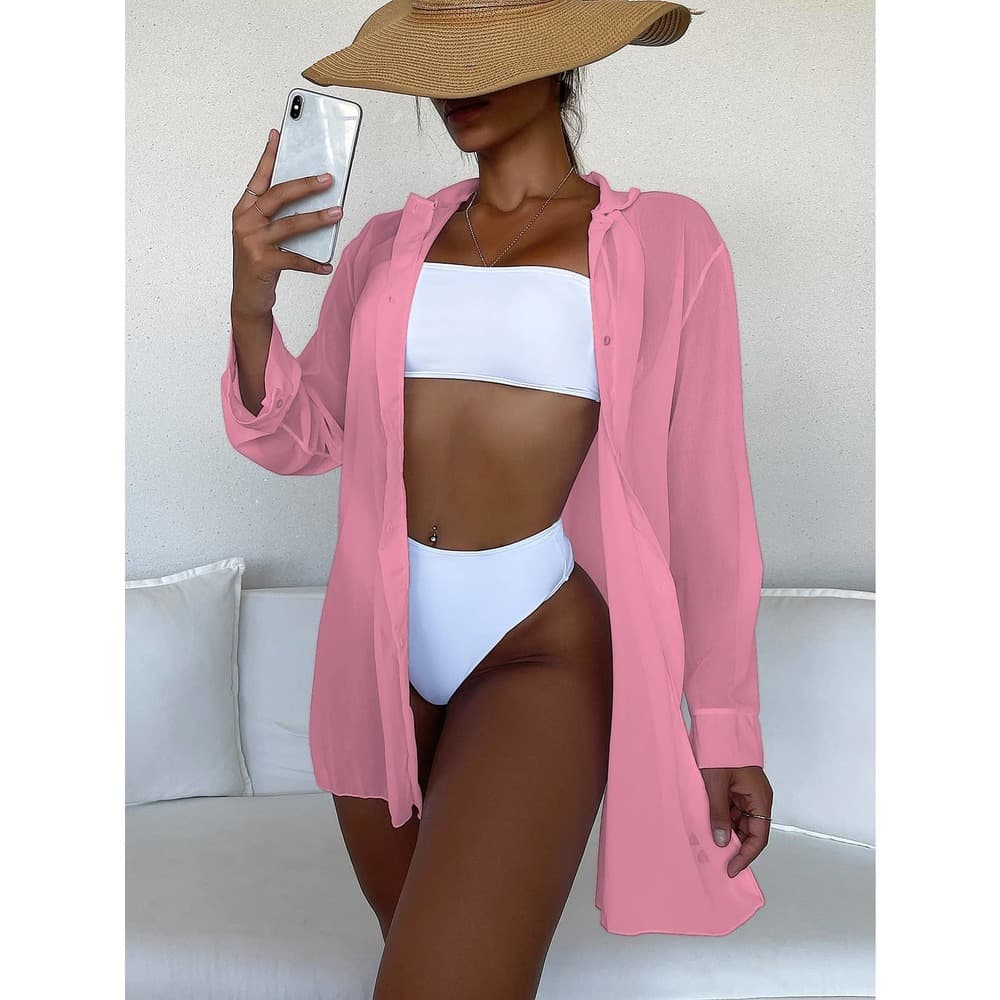 Plain Open Front Kimono - Thumbnail 3