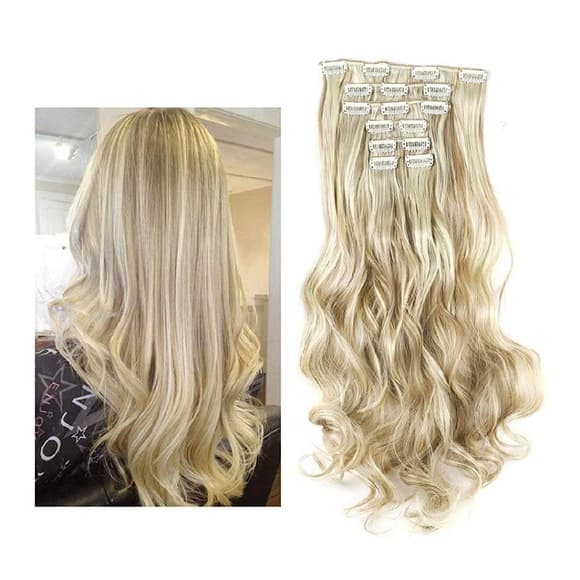 Dirty Blonde Full Head clip in Extension - Thumbnail 3
