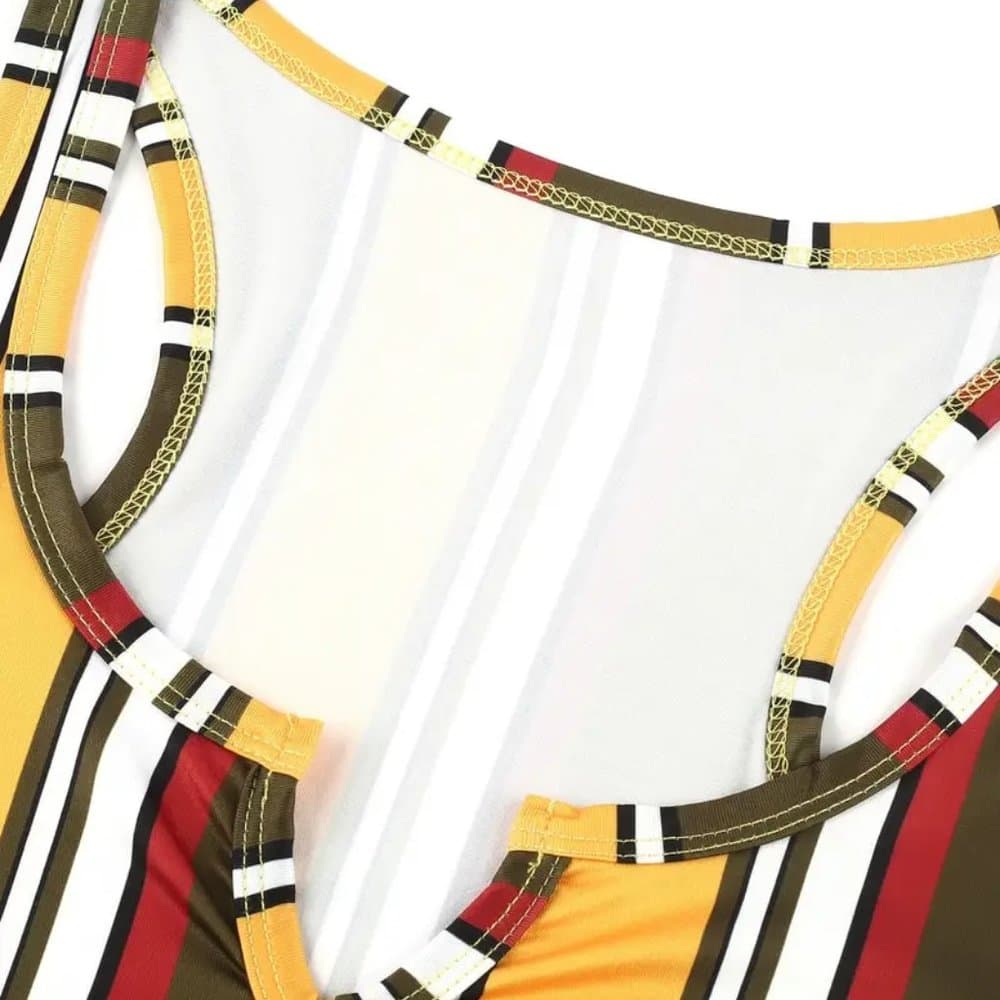 Striped Beauty Bodycon Dress - Thumbnail 2