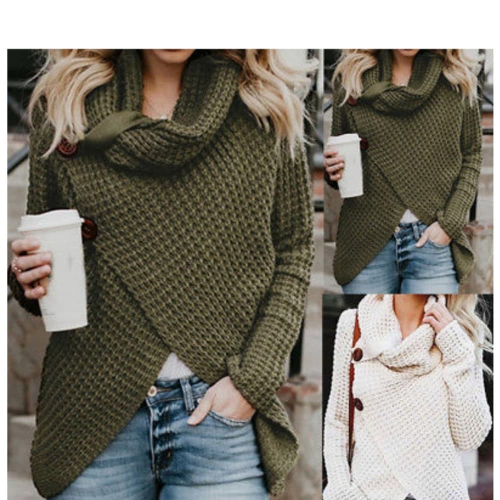 Long Sleeve Knitted Sweater(Pre-Order) - Thumbnail 3