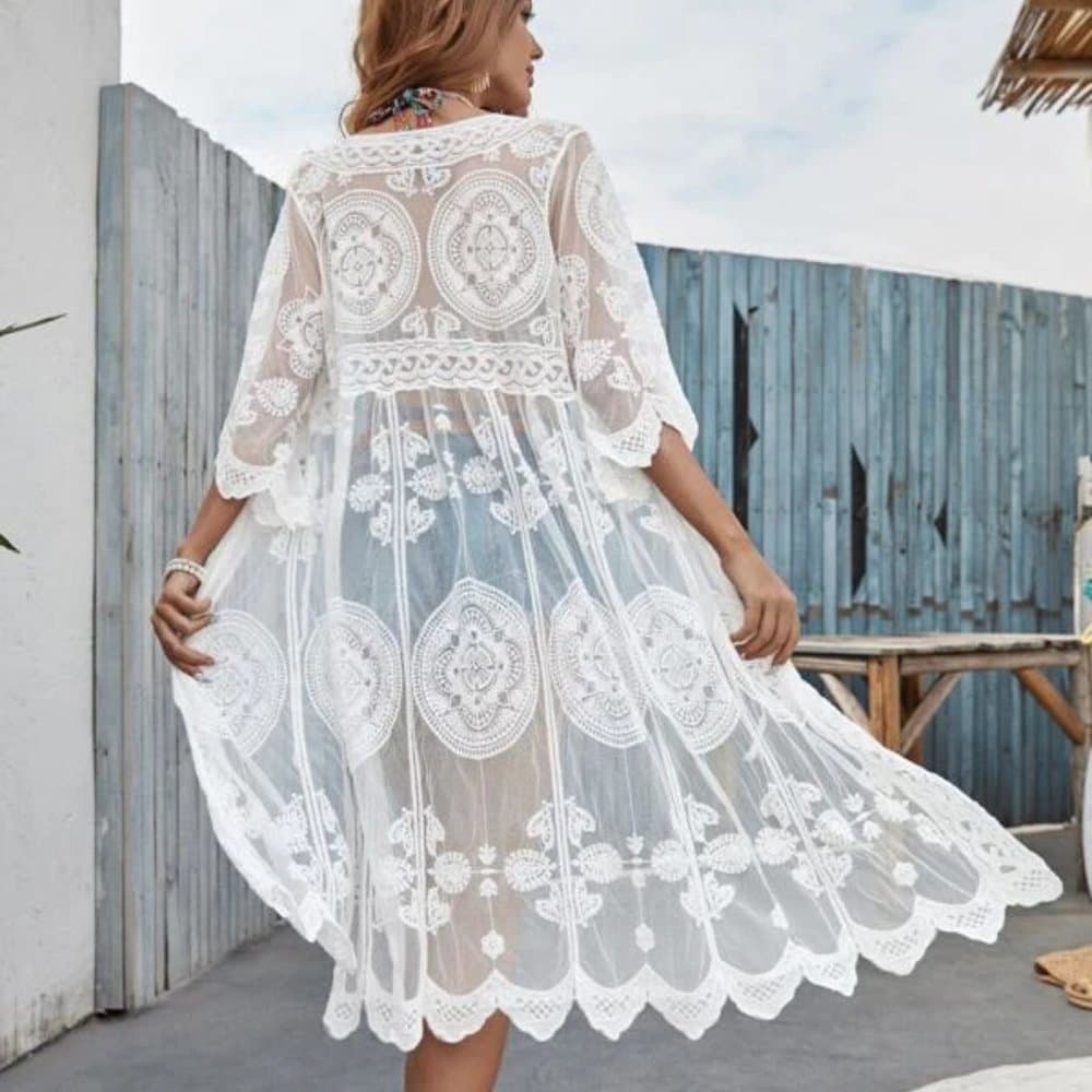 White Beauty Kimono - Thumbnail 5