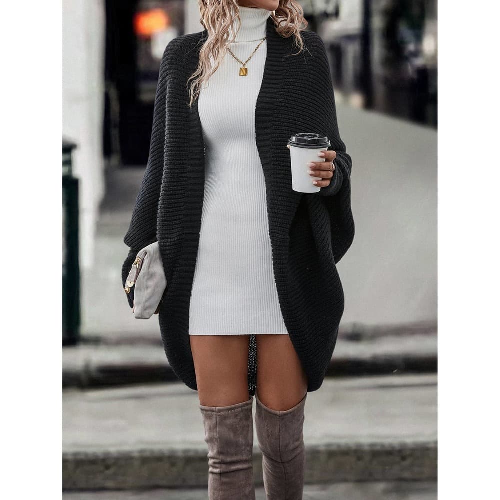 Batwing Sleeve Duster Cardigan - Thumbnail 8