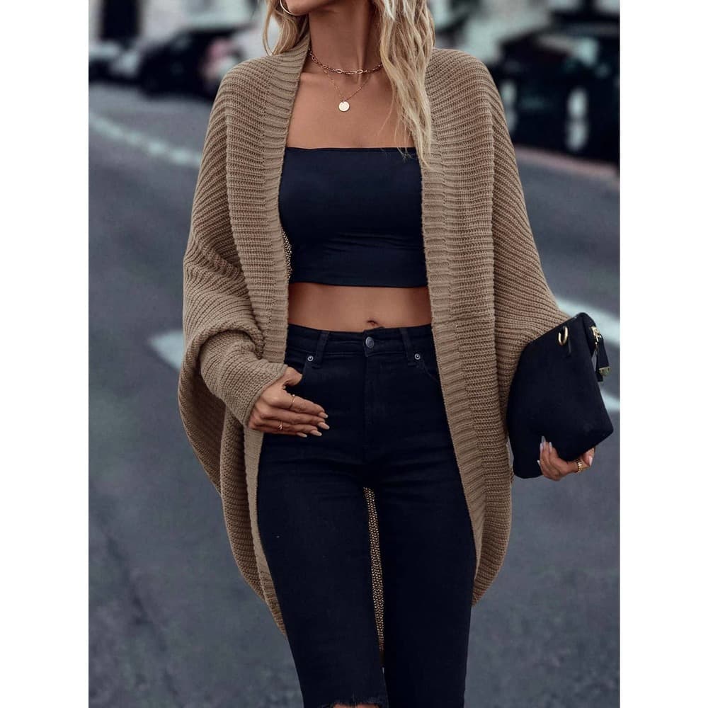 Batwing Sleeve Duster Cardigan - Thumbnail 10