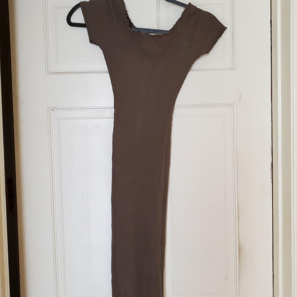 Dark Green Bodycon Dress - Thumbnail 3
