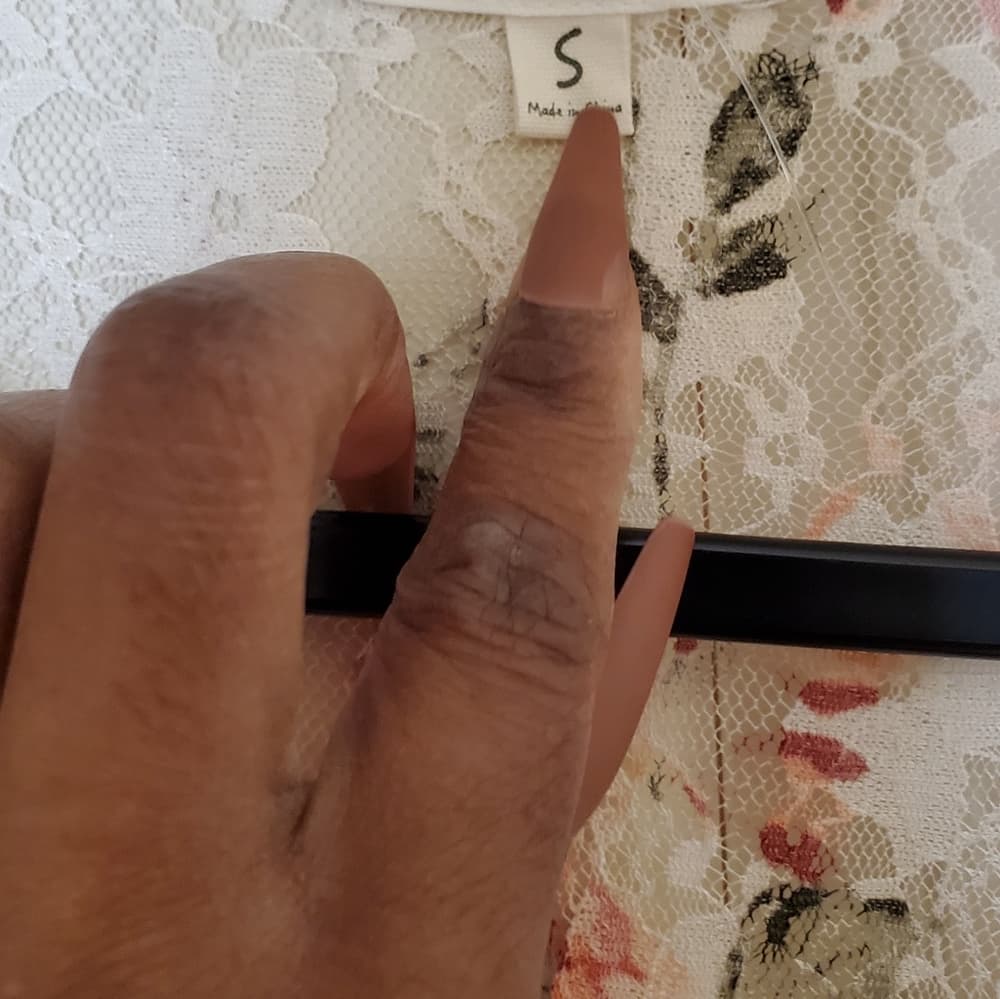 Pink White Floral Kimono - Thumbnail 7