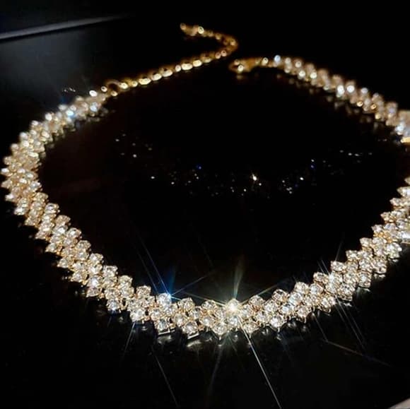 Rhinestone Decor Necklace - Thumbnail 5