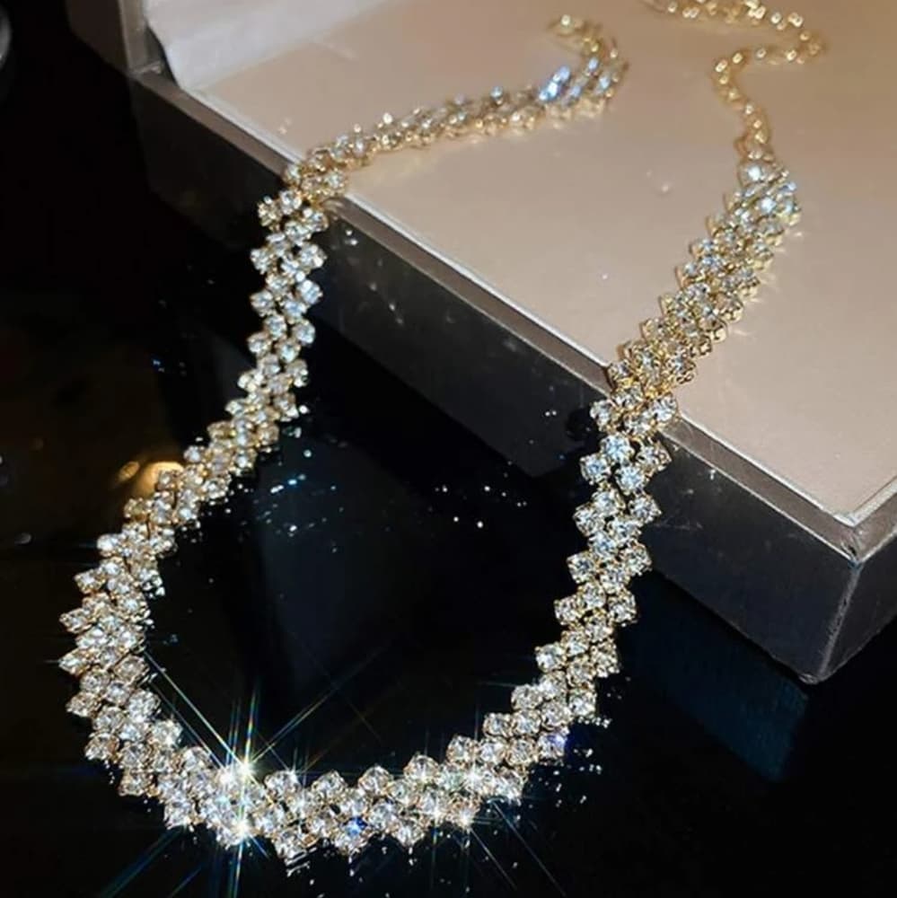 Rhinestone Decor Necklace - Thumbnail 3