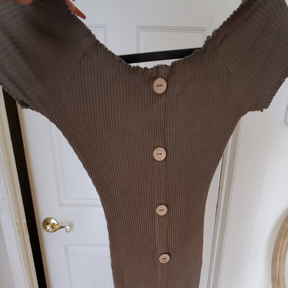 Dark Green Bodycon Dress - Thumbnail 2