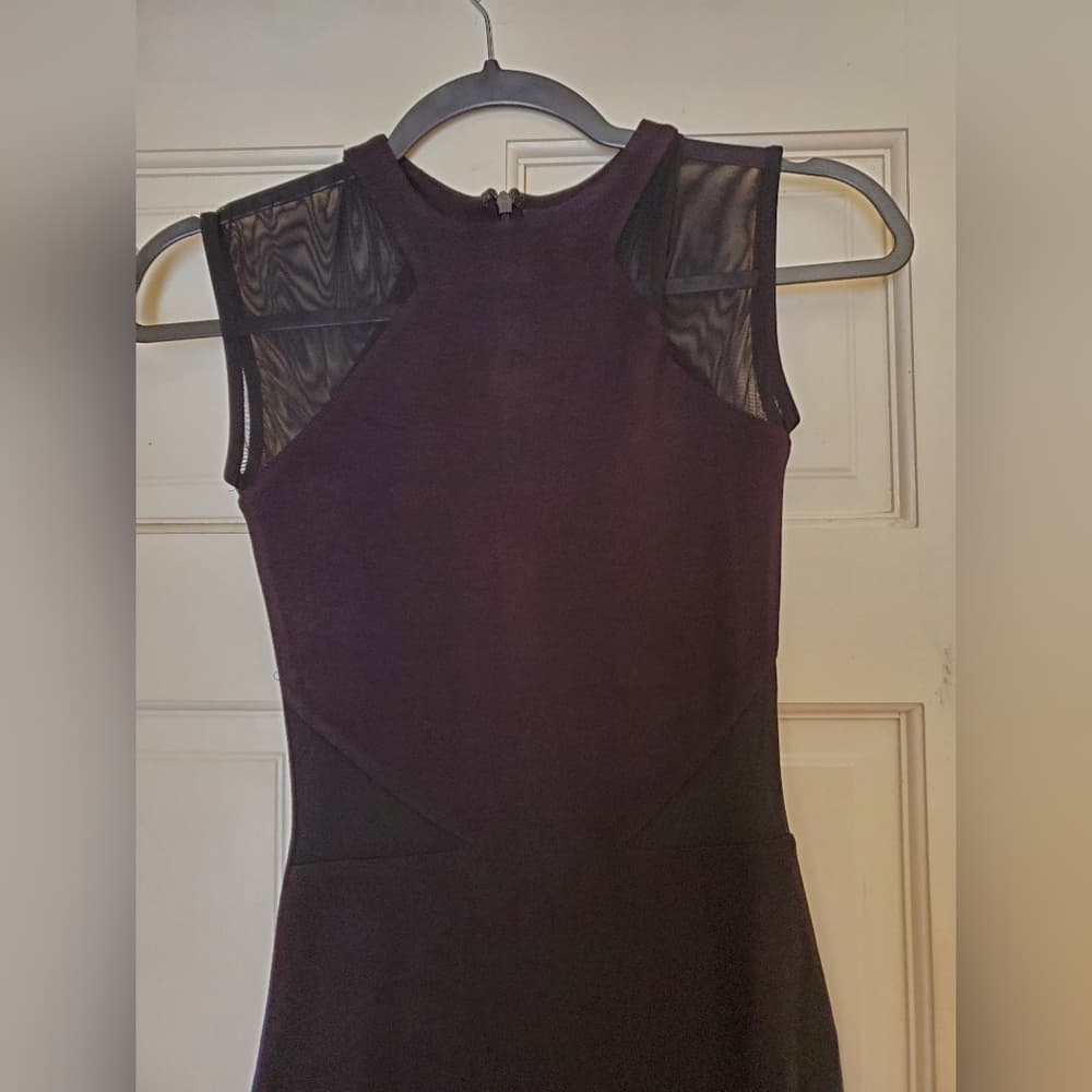Black Sheer Top Bodycon Dress - Thumbnail 4