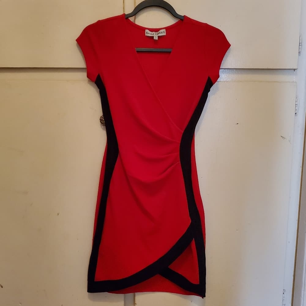 Red Black Dress - Thumbnail 12