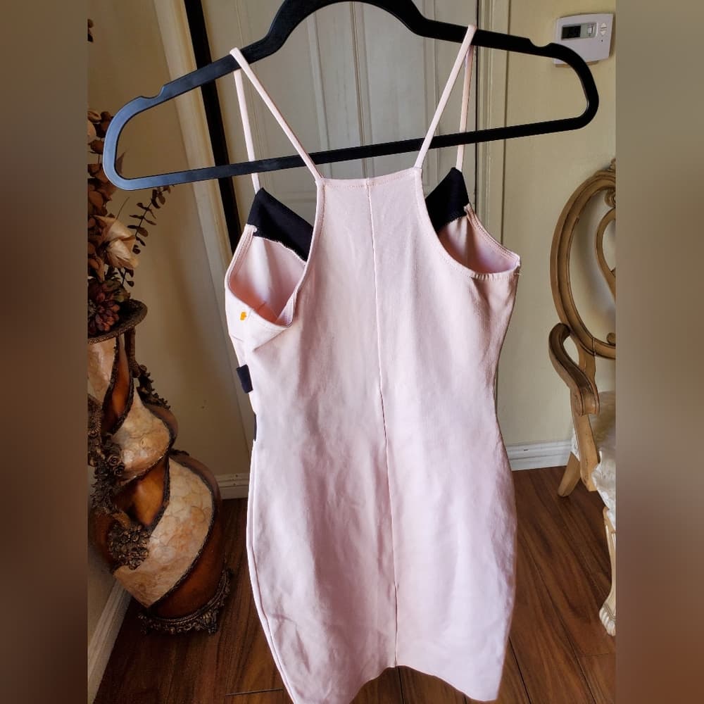 Pink Black Windsor Bodycon Dress - Thumbnail 3