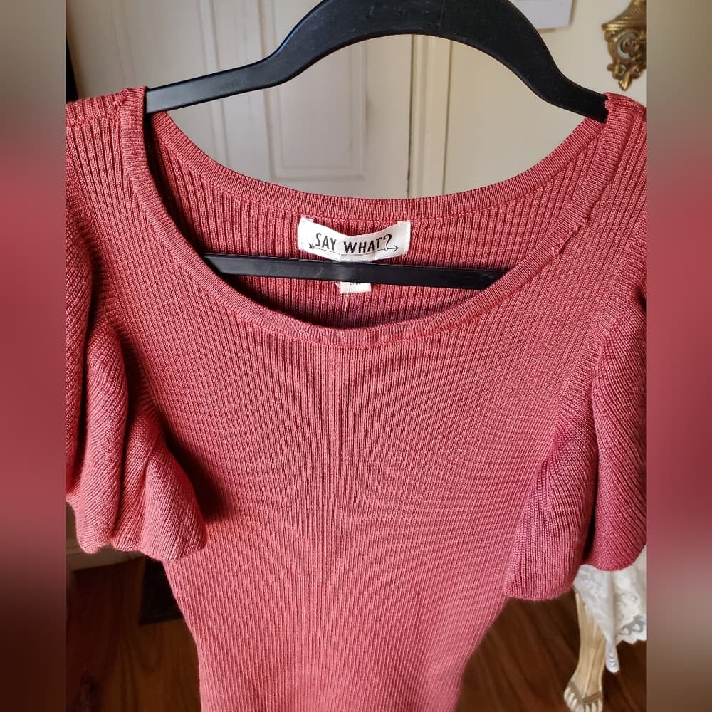 Peach Red Bodycon Dress - Thumbnail 3
