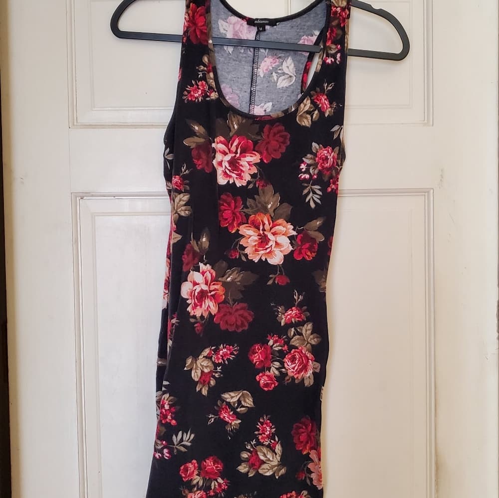 Black Rose Bodycon Dress - Thumbnail 3