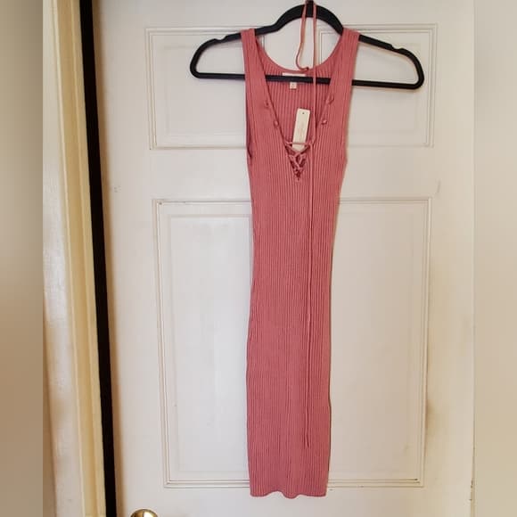 Pink Bodycon Dress - Thumbnail 4