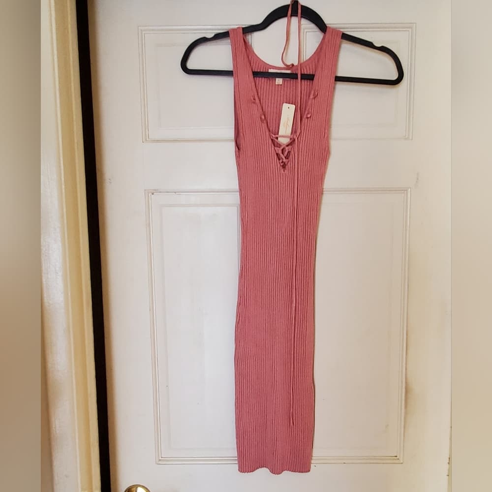 Pink Bodycon Dress - Thumbnail 3