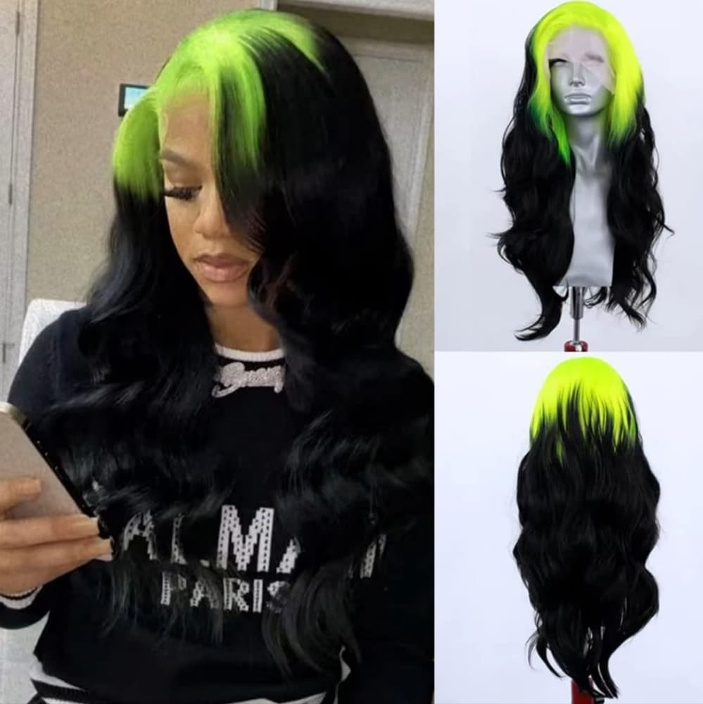 Black Neon Beauty Lace Front Wig - Thumbnail 6